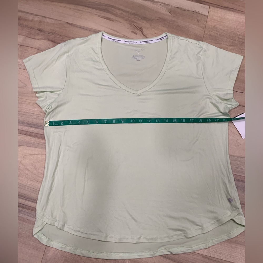 Catherine Malandrino Soft Green V-Neck Tee